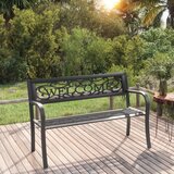  Vrtna klupa 125 cm čelična crna | shoptok.hr
