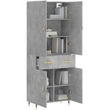  Visoka komoda siva betona 69 5x34x180 cm od konstruiranog drva | shoptok.hr