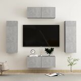 The Living Store Komplet TV omaric 4-delni betonsko siva iverna plošča - TV Omarica, (21429783) | Shoptok.si
