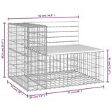 vidaXL Vrtna klupa s gabionskim dizajnom 92x71x65 5 cm drvo duglazije | shoptok.hr