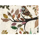  Tapeta - Tree branch with bird (patchwork) 200x154 | shoptok.hr
