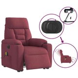 vidaXL Električni masažni naslonjač na podizanje od tkanine boja vina | shoptok.hr