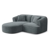 Cosmopolitan Design Tamno siva kutna garnitura od samta (s lijevim kutom/s ležaljkom) Campi – | shoptok.hr