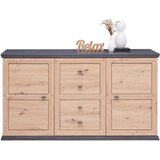 Hom`in komoda, barve hrasta, temno siva | Shoptok.si