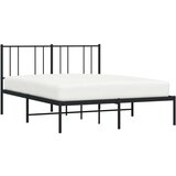 vidaXL Kovinski posteljni okvir z vzglavjem črn 120x200 cm | Shoptok.si