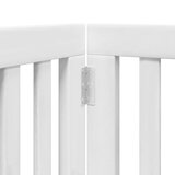  Vrata za pse s vratašcima 9 panela sklopiva 450 cm drvo topole Bijela 50 x 60 x 2 cm | shoptok.hr