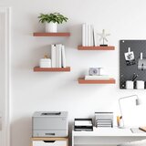  Polica na zidu 4 pcs Crvena 40 x 23,5 x 4 cm Konstruirano drvo | shoptok.hr