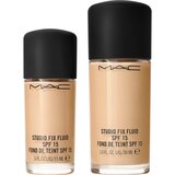 MAC Cosmetics Studio Fix Fluid SPF 15 24HR Matte Foundation + Oil Control Mini matirajoči tekoči puder SPF 15 odtenek NW13 15 ml | Shoptok.si