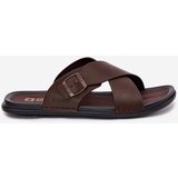 Big Star Leather Men Slippers With Buckle | ePonuda.com