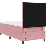 Boks Postelja z vzmetnico z vzmetnico Roza 90 x 190 cm Žamet, (5000126068) | Shoptok.si