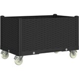  Vrtna sadilica s kotačima crna 80 x 50 x 54 cm PP | shoptok.hr