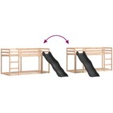  Krevet na kat s toboganom i ljestvama 90x190 cm od borovine | shoptok.hr