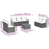 8-dijelni set vrtnih sofa od poliratana s jastucima bež | shoptok.hr