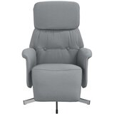 vidaXL Naslonjač od tkanine s osloncem za noge svjetlosivi | shoptok.hr
