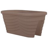 Mareš Balkonsko korito Lucija (Zunanje dimenzije (Do x Š x V): 60 x 29 x 25 cm, Plastika, Rjava) | Shoptok.si