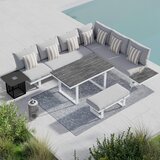 Bessagi Garden Jedilna Lounge Garnitura Leandra, Bela, 4-Delno | Shoptok.si