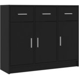 Maison Chic Komoda - Predalnik črna 91x28x75 cm inženirski les, (21715524) Cene