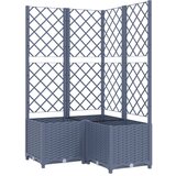 Maison Chic Cvetlično korito - Cvetlični Lonec z oporno mrežo temno sivo 80x80x136 cm PP, (21789070) Cene