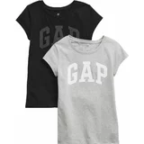GAP V-SS LOGO GRPH T XLS 2PK Majica za djevojčice, crna, veličina