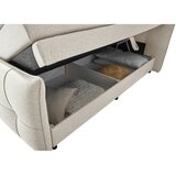 MID.YOU POSTELJA BOXSPRING 180 cm x 200 cm , tekstil, leseni material krem barve | Shoptok.si