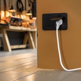 Brilagi Kuhinjska ugradna dvostruka utičnica INBOX IP55, crna, pravougaona | Eponuda.com