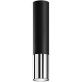 Sollux Crna/u srebrnoj boji metalna stropna svjetiljka ø 6 cm Longbot – Cijene