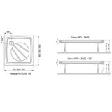 Ravak XA034401010 Perseus 80 x 80 cm kvadratna tuš kad iz litega marmorja | Shoptok.si