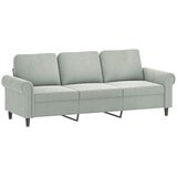  3-dijelni set sofa s jastucima svjetlosivi baršunasti | shoptok.hr