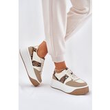 Boto Womens Sneakers On Chunky Platform Animal Print Beige Telanila | Eponuda.ba