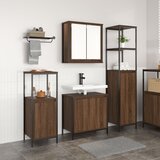 vidaXL Set kopalniškega pohištva Set 3 Rjava hrasta, Črna | Shoptok.si