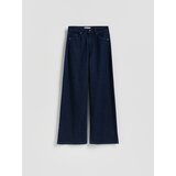Reserved Wide leg traperice - mornarsko plava | shoptok.hr