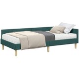  Kutni krevetni okvir s madracem 2 kom. Tamnozelena 90 x 200 cm | shoptok.hr