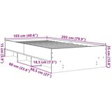  Okvir kreveta bez madraca boja hrasta 100 x 200 cm drveni | shoptok.hr
