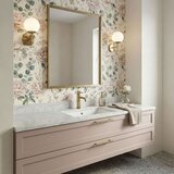 REA Bath Kupaonska miješalica Rea Lungo Stripe Brush Gold Low | shoptok.hr