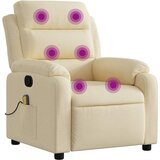 Maison Chic masažni naslanjač - Relax naslanjač krem blago, (22134542) | Shoptok.si