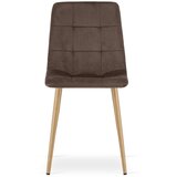 KARA stolica - tamnosmeđi baršun / noge od hrasta x 2 | shoptok.hr