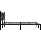 Metalni okvir za krevet s uzglavljem crni 135x190 cm | shoptok.hr
