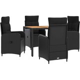  Vanjski set za objedovanje 5 kom. Crna | shoptok.hr