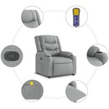 Masažna fotelja za odmor, svijetlo siva tkanina | Eponuda.com