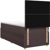  LED okvir za krevet s madracem Tamno smeđa 80 x 200 cm Tkanina | shoptok.hr