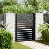  Vrtna vrata s mogućnošću zaključavanja crna 100x120 cm aluminijska Cijene
