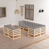  Sedežna garnitura 7-delna z blazinami trdna borovina | Shoptok.si