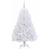  Umjetno božićno drvce s nogom Bijela 150 cm PVC i čelik | shoptok.hr