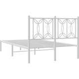  Metalni okvir za krevet s uzglavljem bijeli 120 x 190 cm | shoptok.hr