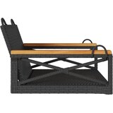  Klupa za ljuljanje crna 63 x 62 x 40 cm od poliratana | Eponuda.com