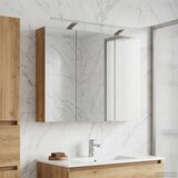  Kopalniška ogledalna omara z LED lučmi Oreh 100 x 14,5 x 70 cm, (5000233124) | Shoptok.si