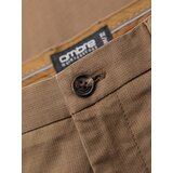 Ombre Men's REGULAR FIT chino pants with fine texture - dark beige | shoptok.hr