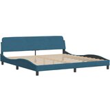  Posteljni okvir z vzglavjem moder 200x200 cm žamet, (21086486) | Shoptok.si