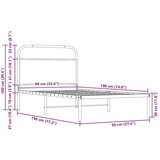 vidaXL Posteljni okvir brez vzmetnice 90x190 cm dim. hrast inž. les | Shoptok.si