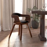 The Living Store Jedilni stol črn ukrivljen les in umetno usnje - Jedilni Stol, (21419507) | Shoptok.si